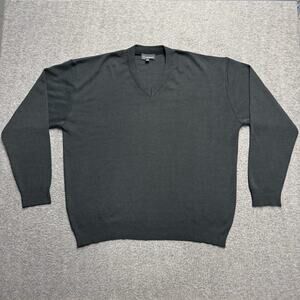 COBMEX Long Sleeve Sweater Men's XXL 2XL Black V-Neck Heavyweight